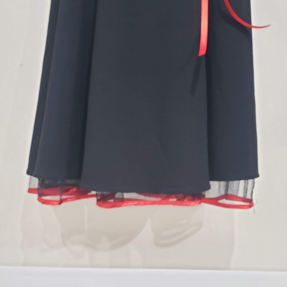 Taboo Dress with Red Satin Trim and tulle - Picture 7 of 8